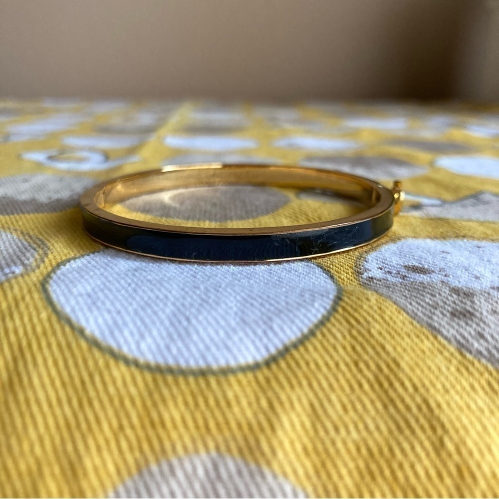 Kate Spade Heritage enamel black and gold bangle - Picture 5 of 13